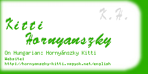 kitti hornyanszky business card