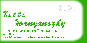 kitti hornyanszky business card